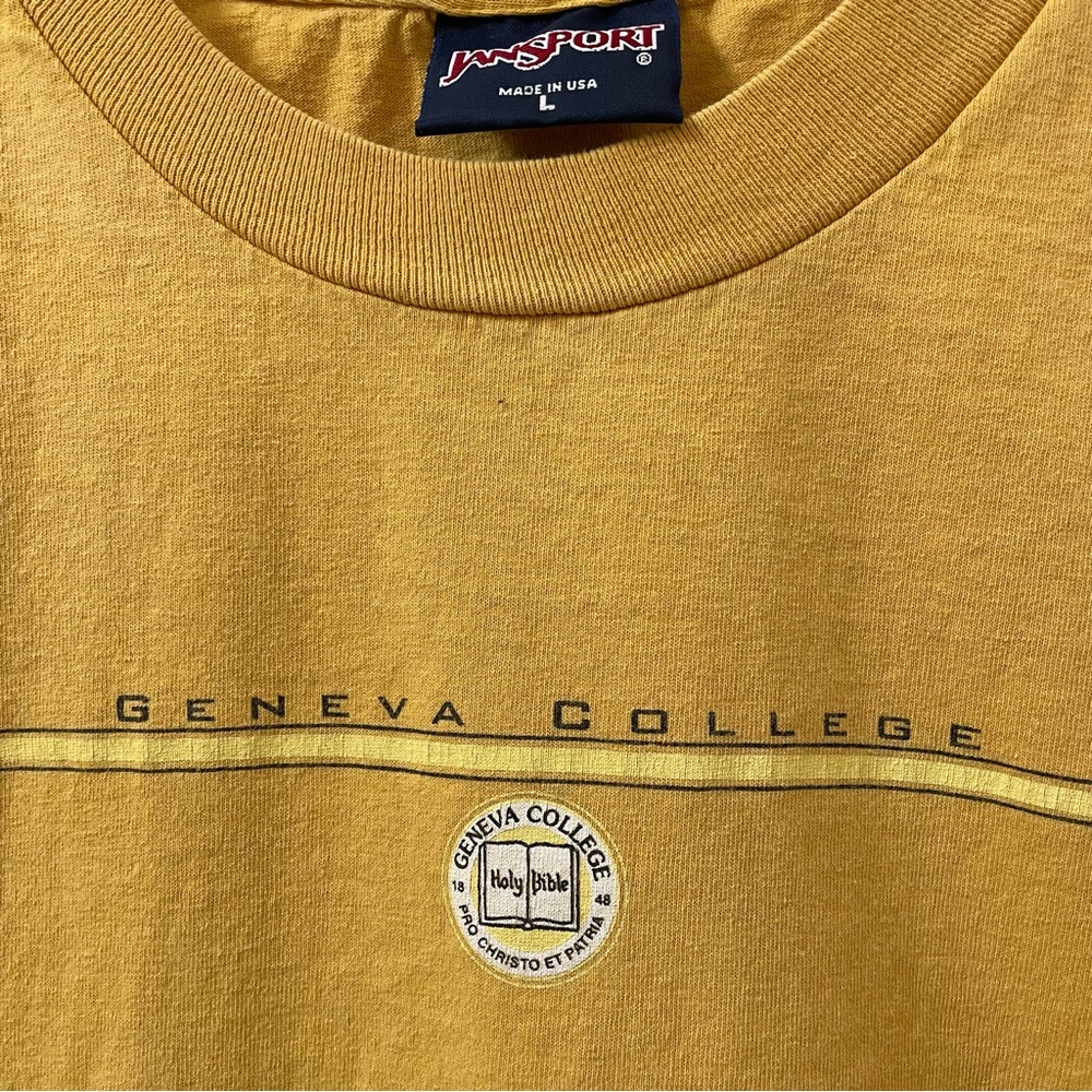 Jansport Geneva college yellow shirt large - Picture 3 of 6